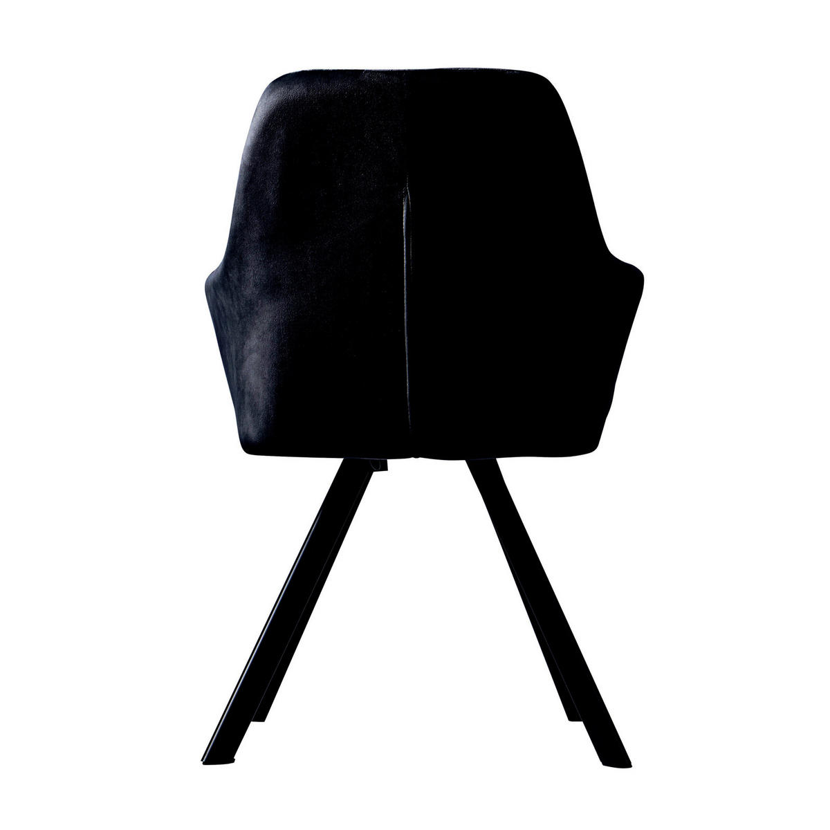 ESSZIMMERSTUHL MASON Samt 2er Set Schwarz - Schwarz, Textil (58/85/60cm) - SVITA