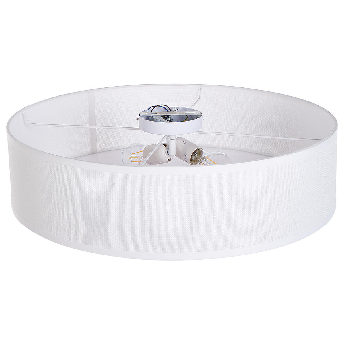 DECKENLAMPE Weiß Magno - Weiß, Papier (60/60/15cm) - Beliani