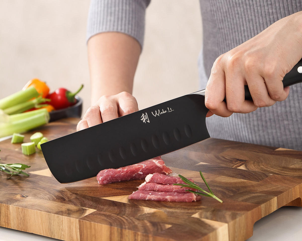 NAKIRIMESSER 17 cm - Schwarz, Metall (30cm) - Wakoli