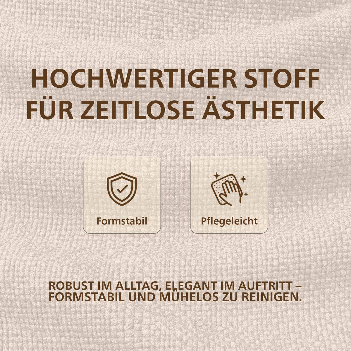 BARHOCKER Stoff Creme - Chromfarben/Creme, Textil/Metall (47/85/48cm) - CLP