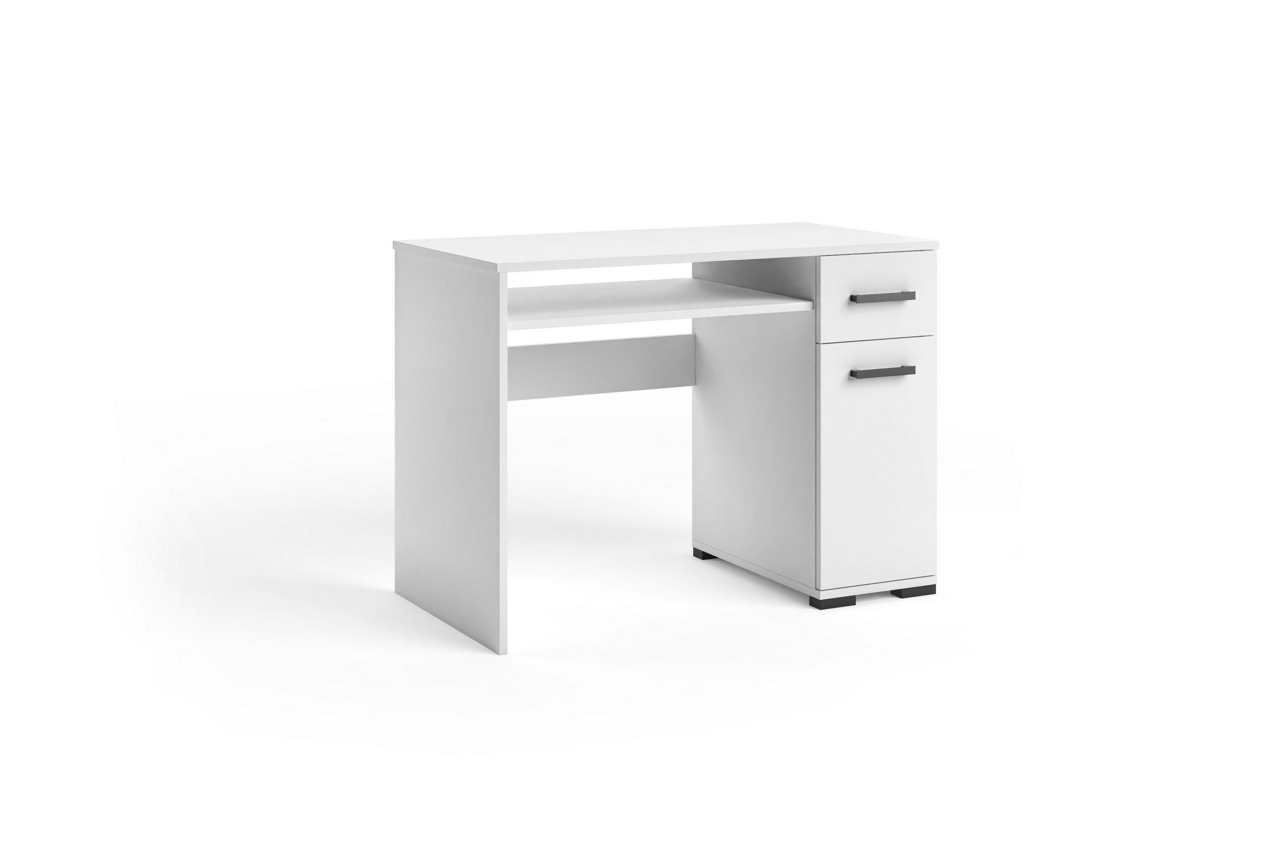 SCHREIBTISCH ALBANO 90x56x75 cm Bürotisch Computertisch, Weiß - Weiß, Holzwerkstoff (56/90/75cm) - MASSENO