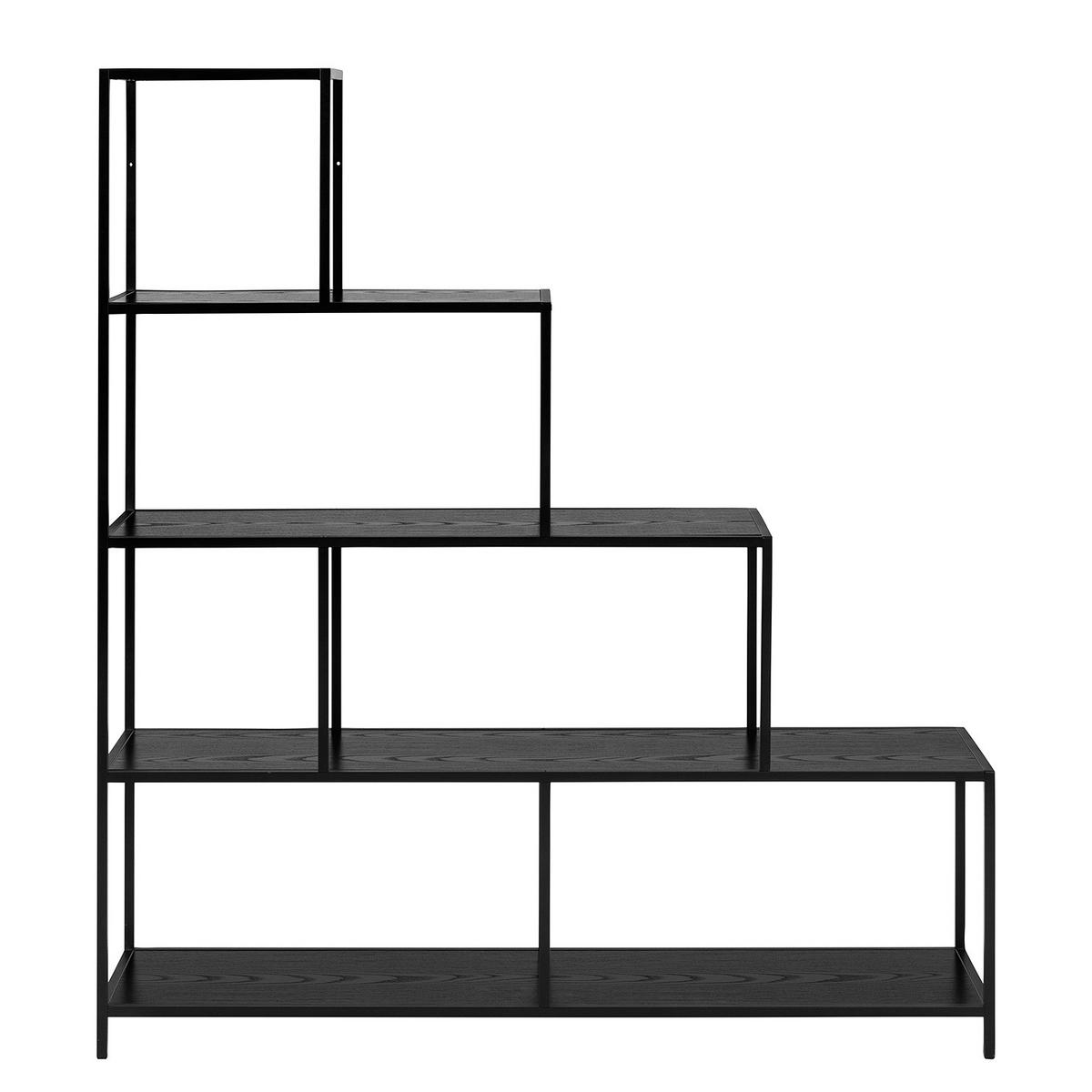 STUFENREGAL - Eichefarben, Holzwerkstoff/Metall (135/150/35cm) - home24