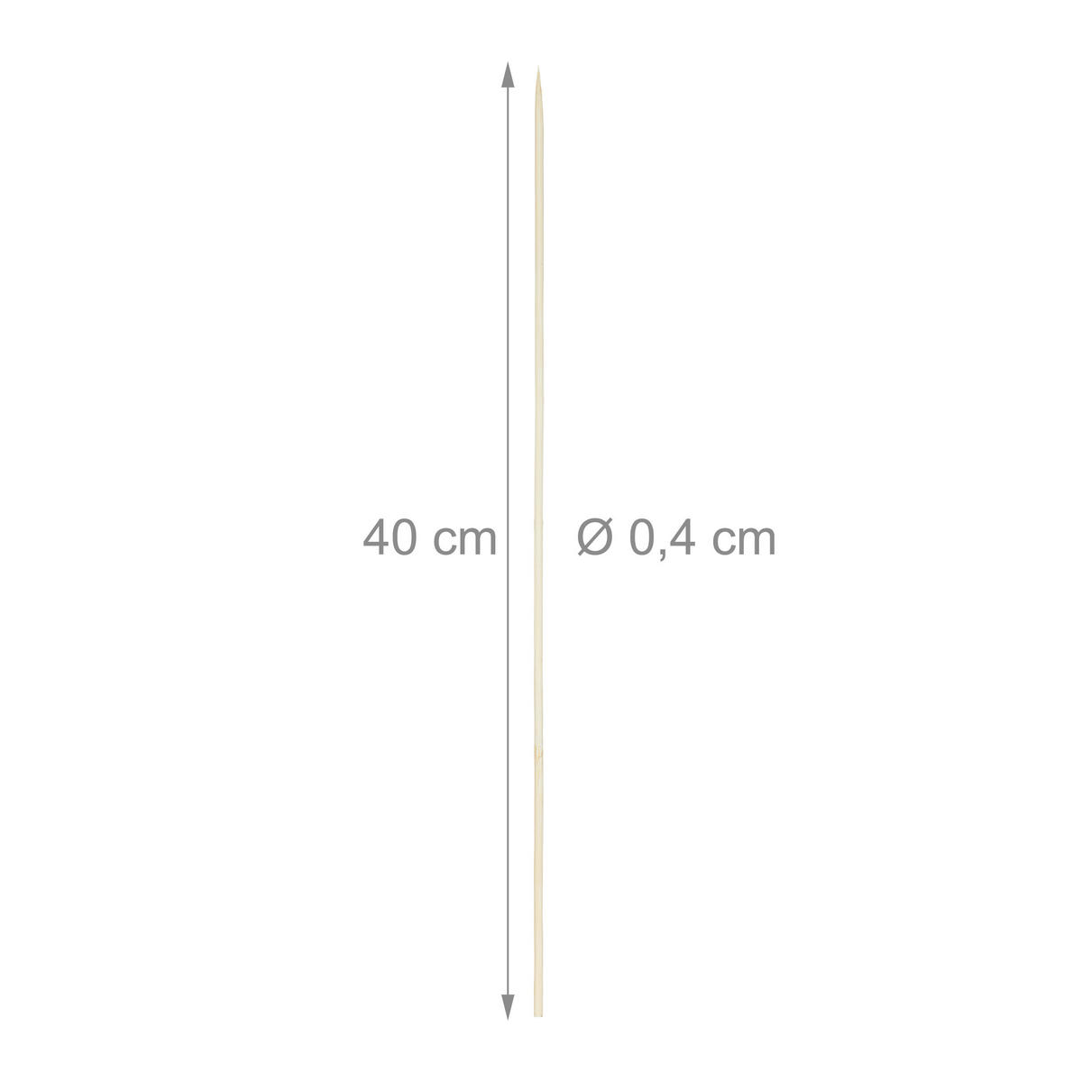 HOLZSPIESSE - Hellbraun, Holz (0.4cm) - Relaxdays