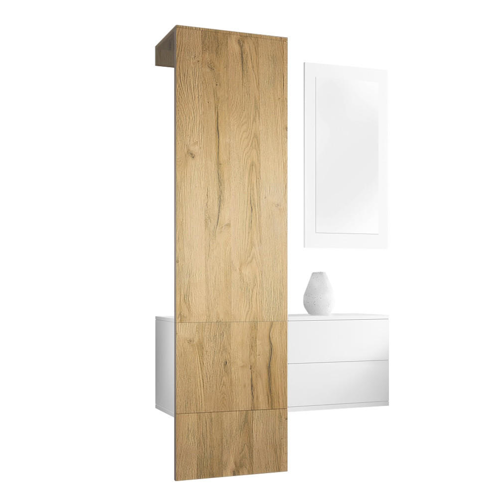 GARDEROBE Carlton Paneel in Eiche Nature - Eichefarben, Holzwerkstoff (105/193/35cm) - Vladon