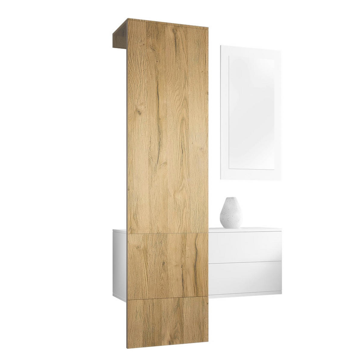 GARDEROBE Carlton Paneel in Eiche Nature - Eichefarben, Holzwerkstoff (105/193/35cm) - Vladon