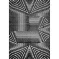 TEPPICH Outdoor Geometrisch MEZEN Polypropylen Anthrazit 200 x 280 cm - Anthrazit, Textil (200/280cm) - KADIMA DESIGN