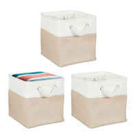 3XAUFBEWAHRUNGSKORB - Multicolor, Textil/Metall (28/28/28cm) - Relaxdays