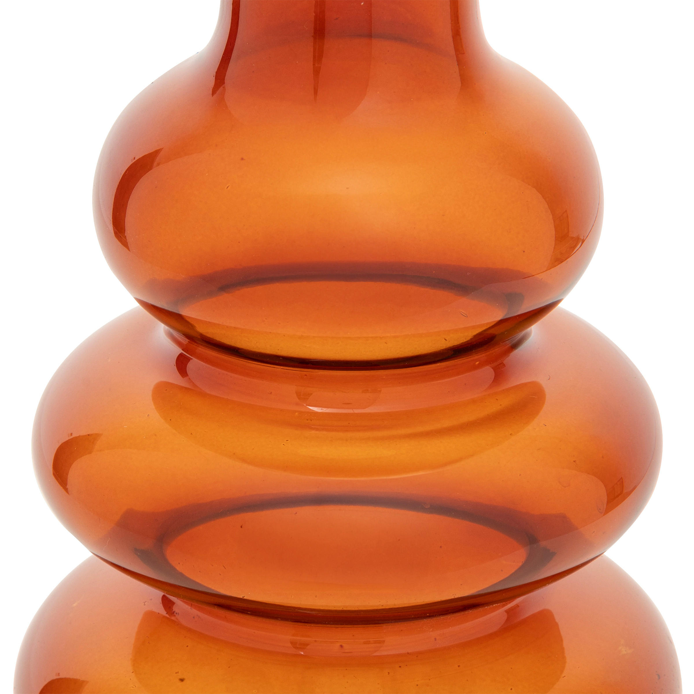 VASE Glas bernsteinfarben Clothilde H. 22 cm - Orange, Glas (14.5/22cm) - Atmosphera Createur d´interieur