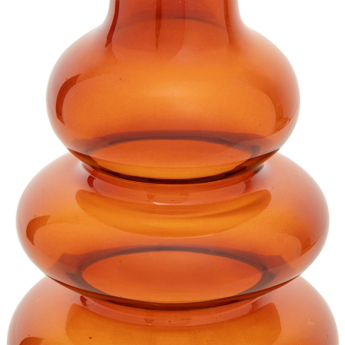 VASE Glas bernsteinfarben Clothilde H. 22 cm - Orange, Glas (14.5/22cm) - Atmosphera Createur d´interieur
