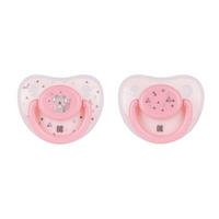 SCHNULLER Savanna 6–18 Monate 2er-Set rosa Silikon, 2 Stück, Sauger, leicht zu reinigen, für unterwegs, kompakt - Rosa, Kunststoff - Kikka boo