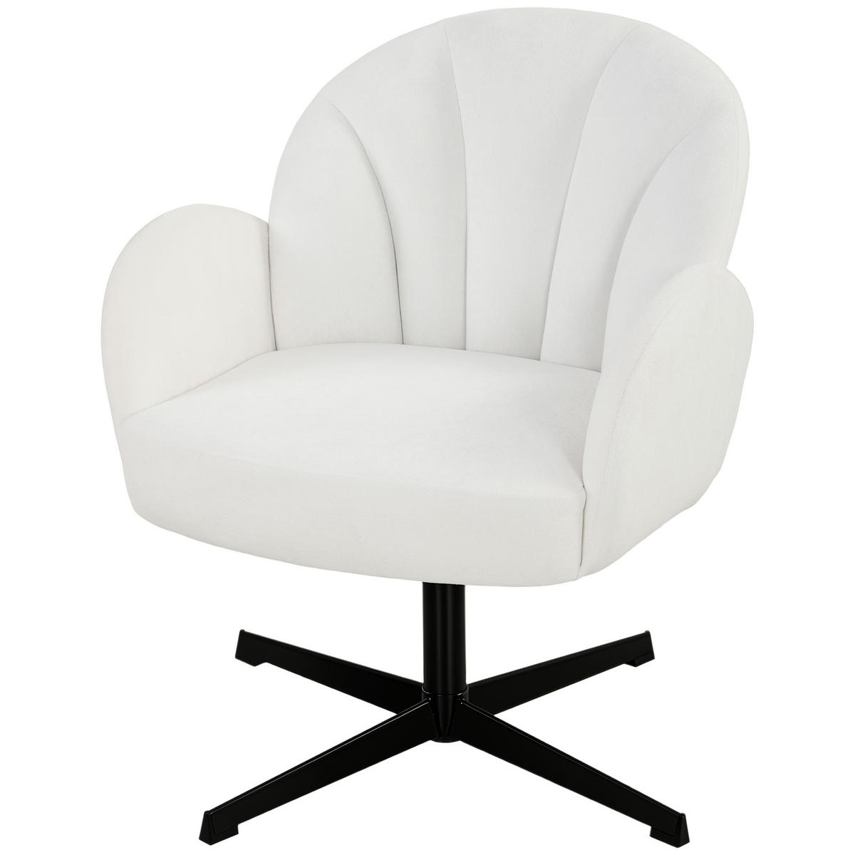 DREHSTUHL Creme 1 Stück - Creme, Naturmaterialien (64.5/80/68cm) - GiPP