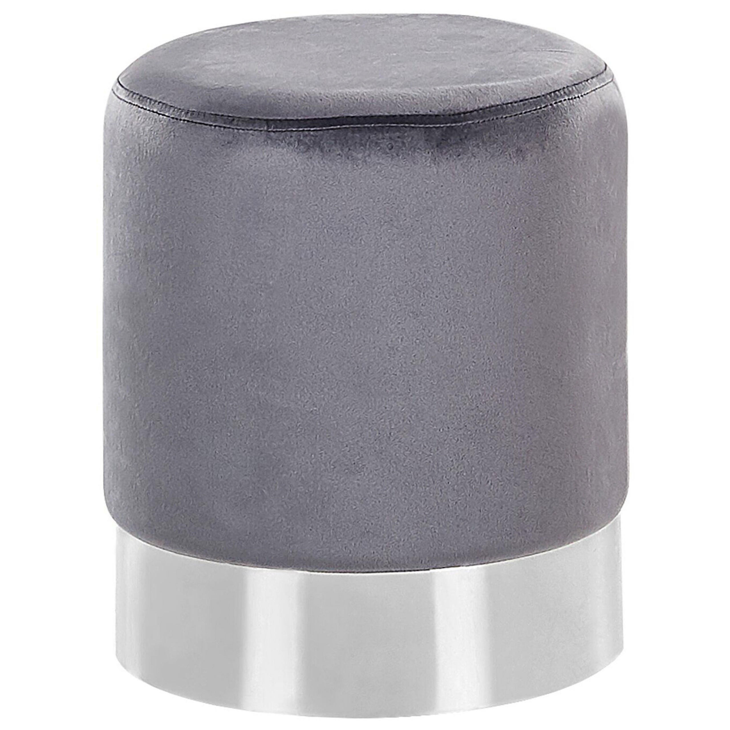 POUF Brigitte 36/36/44 cm - Grau, Textil (36/44/36cm) - Beliani