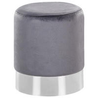 POUF Brigitte 36/36/44 cm - Grau, Textil (36/44/36cm) - Beliani