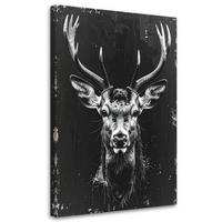 LEINWANDBILD Tiere 80x120cm - Schwarz, Textil (80/120cm) - Feeby