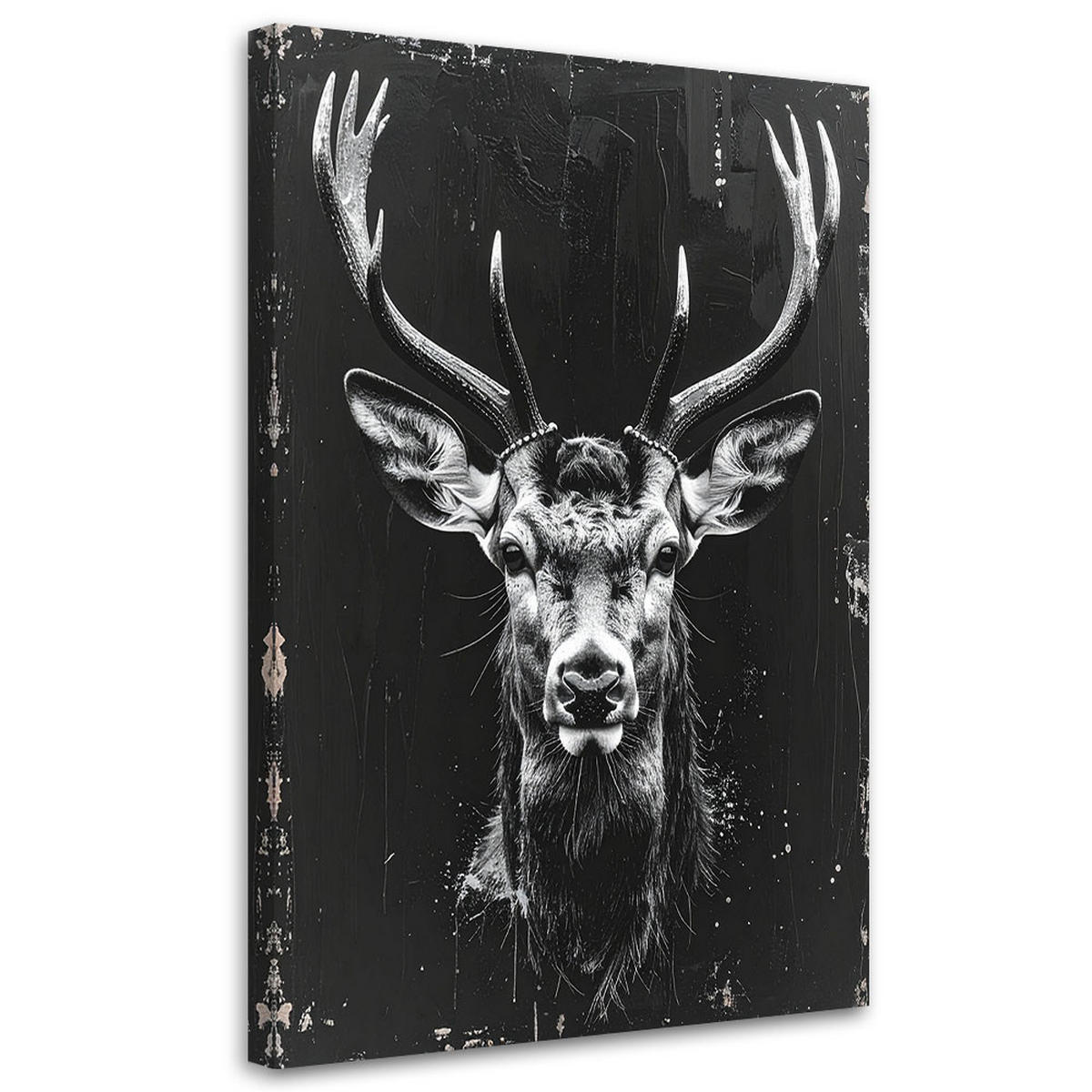 LEINWANDBILD Tiere 80x120cm - Schwarz, Textil (80/120cm) - Feeby