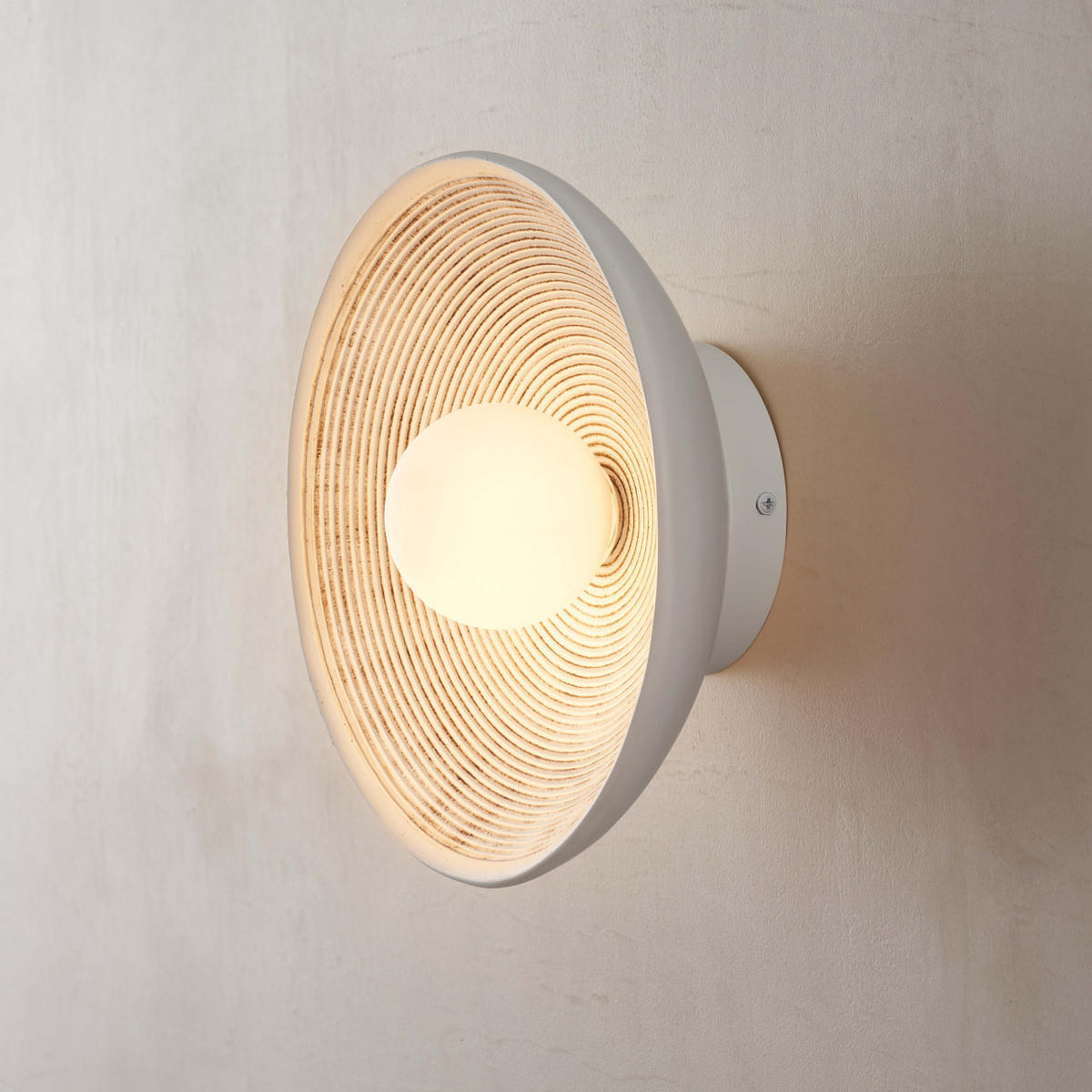 WANDLEUCHTE Amaya, Weiß, 10cm - Weiß, Glas (26/26/10cm) - KOSILUM