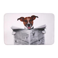 BADTEPPICH Newspaper 50 x 80 cm - Braun, Textil (50/80cm) - Sanilo