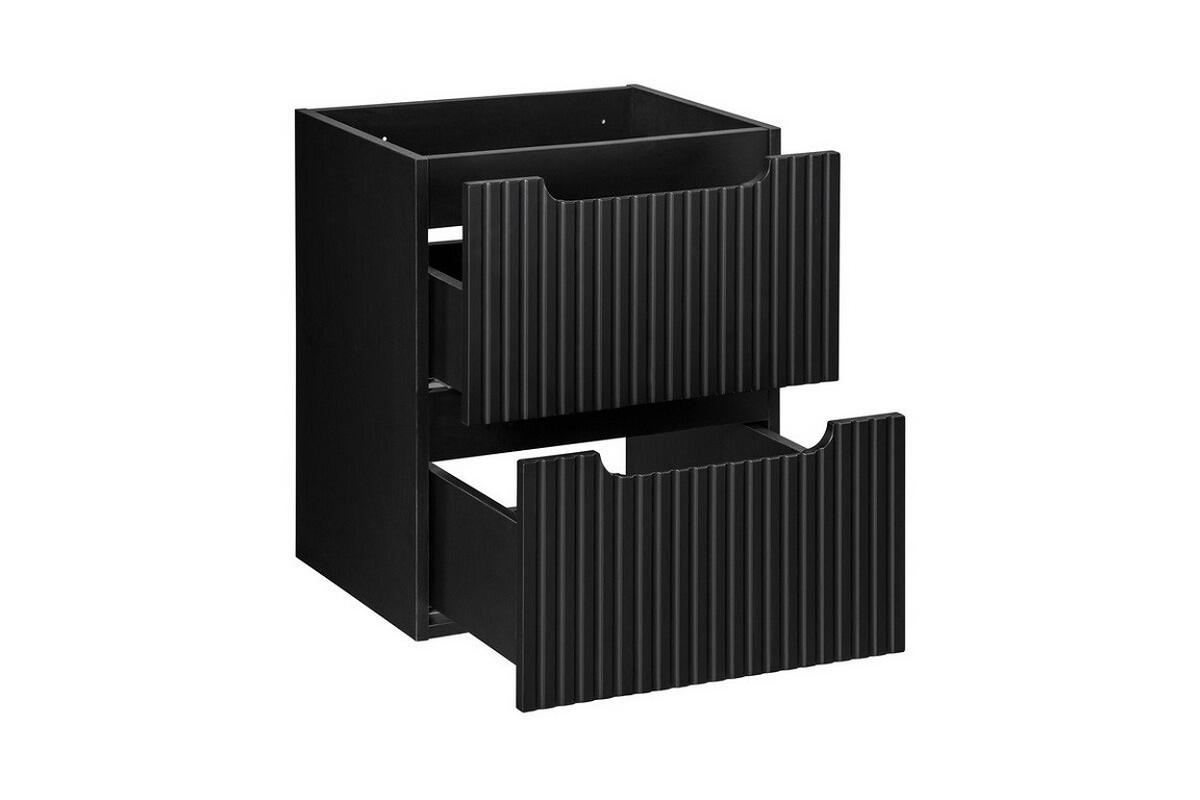 WASCHTISCHUNTERSCHRANK 50 cm 2 Teile - Nova Black N BM121 in Schwarz/ Evoke Eiche - Schwarz/Eiche Artisan, Holz (50/57/40cm)