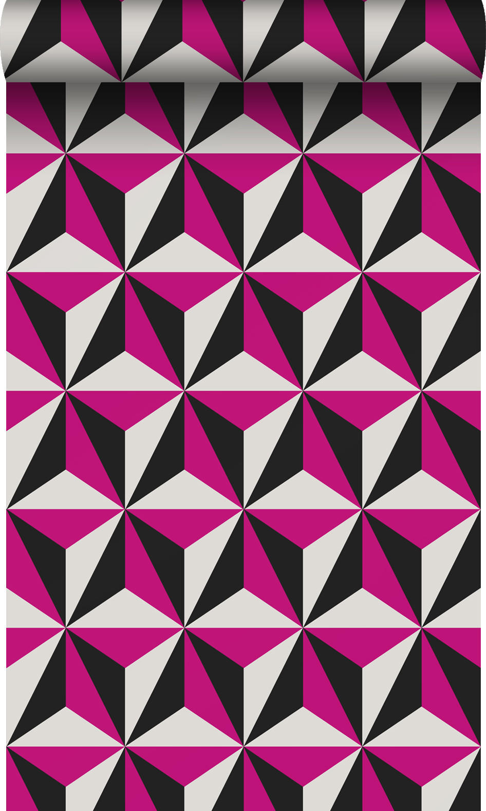 TAPETE 3D-Muster 53 cm x 10.05 m - Pink, Papier (53/1000cm) - Origin Wallcoverings