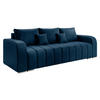 SCHLAFSOFA Pufetto - Blau/Silberfarben, Holz/Textil (244/86/90cm) - MIRJAN24