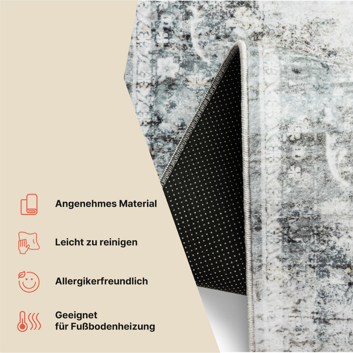 TEPPICH VENEZIA Taupe 140/200 cm - Taupe, Textil (140/200cm) - Tapiso