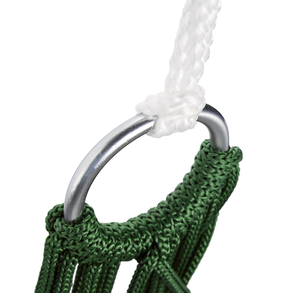 NETZHÄNGEMATTE - Dunkelgrün, Textil/Metall (140/1.5/436cm) - Relaxdays