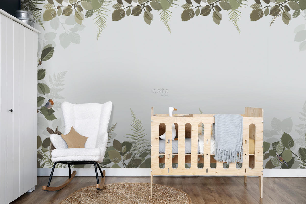 FOTOTAPETE Waldtiere 500 x 279 cm - Grün, Papier (500/279cm) - ESTAhome