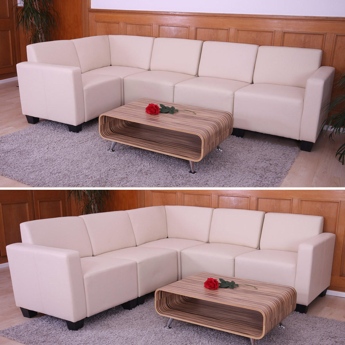 COUCH-GARNITUR 5 Beige - Beige, Textil (195/195cm) - MCW