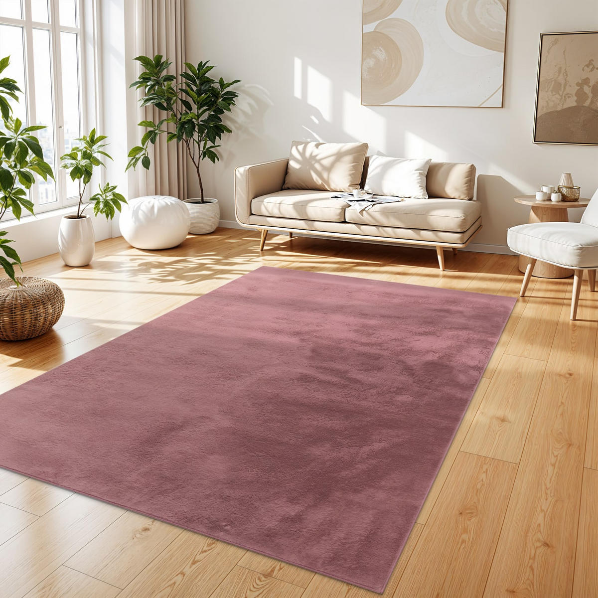 HOCHFLORTEPPICH 120/160 cm Soft 380 - Beere, Kunststoff (120/160cm) - Paco Home