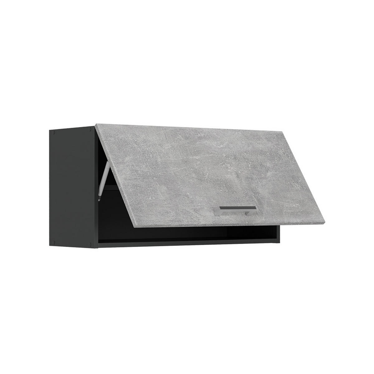 HÄNGESCHRANK R-Line, Beton/Anthrazit, 80 cm Flach - Anthrazit/Grau, Holzwerkstoff (80/40/31cm) - Vicco