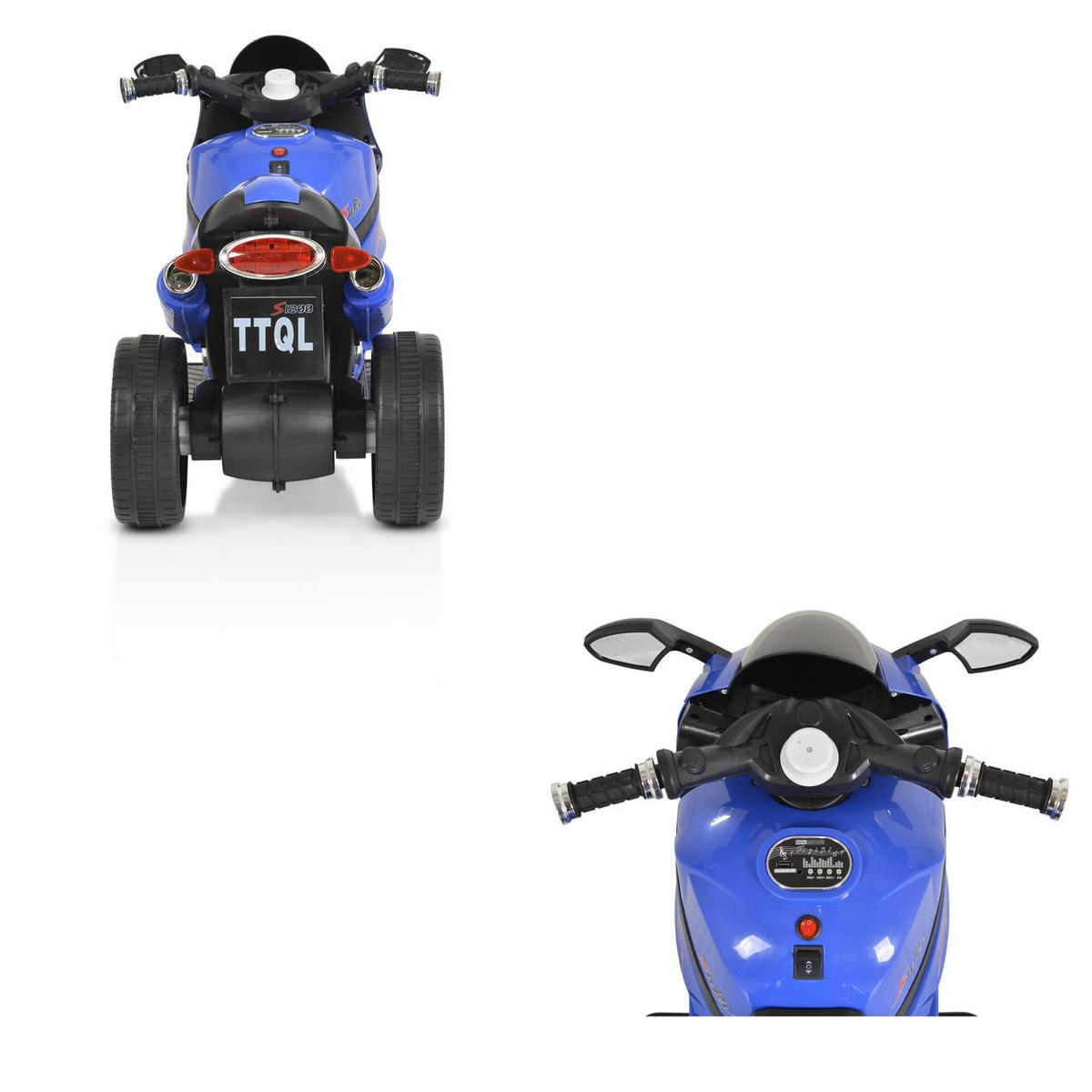 ELEKTROMOTORRAD Comet HZBB-1188 blau drei Räder Musik, MP3, Rückwärtsgang - Blau, Kunststoff (95/45/58cm) - Moni