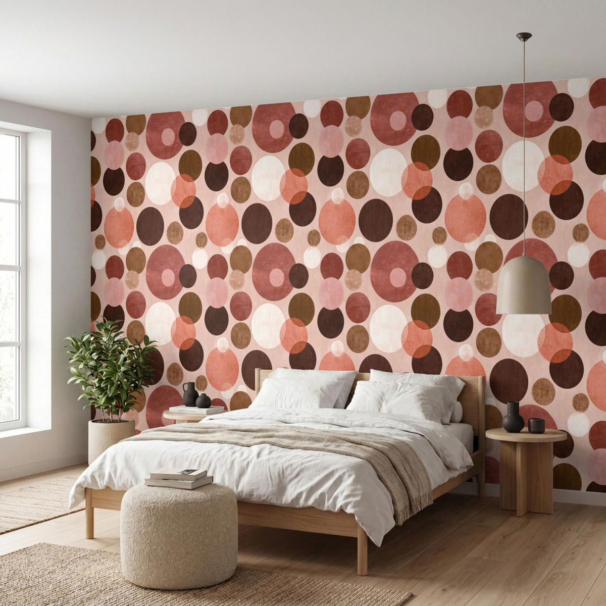 TAPETE - Kreise - Modern - Farbenfroh - 400x200 cm - Multicolor, Papier (400/200cm) - OnlyWow