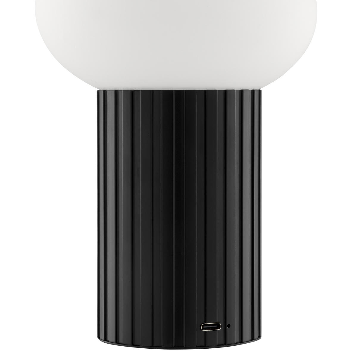 TISCHLEUCHTE Venti Schwarz/Weiß 12/12/18 cm - Multicolor, Kunststoff (12/12/18cm) - Brilliant