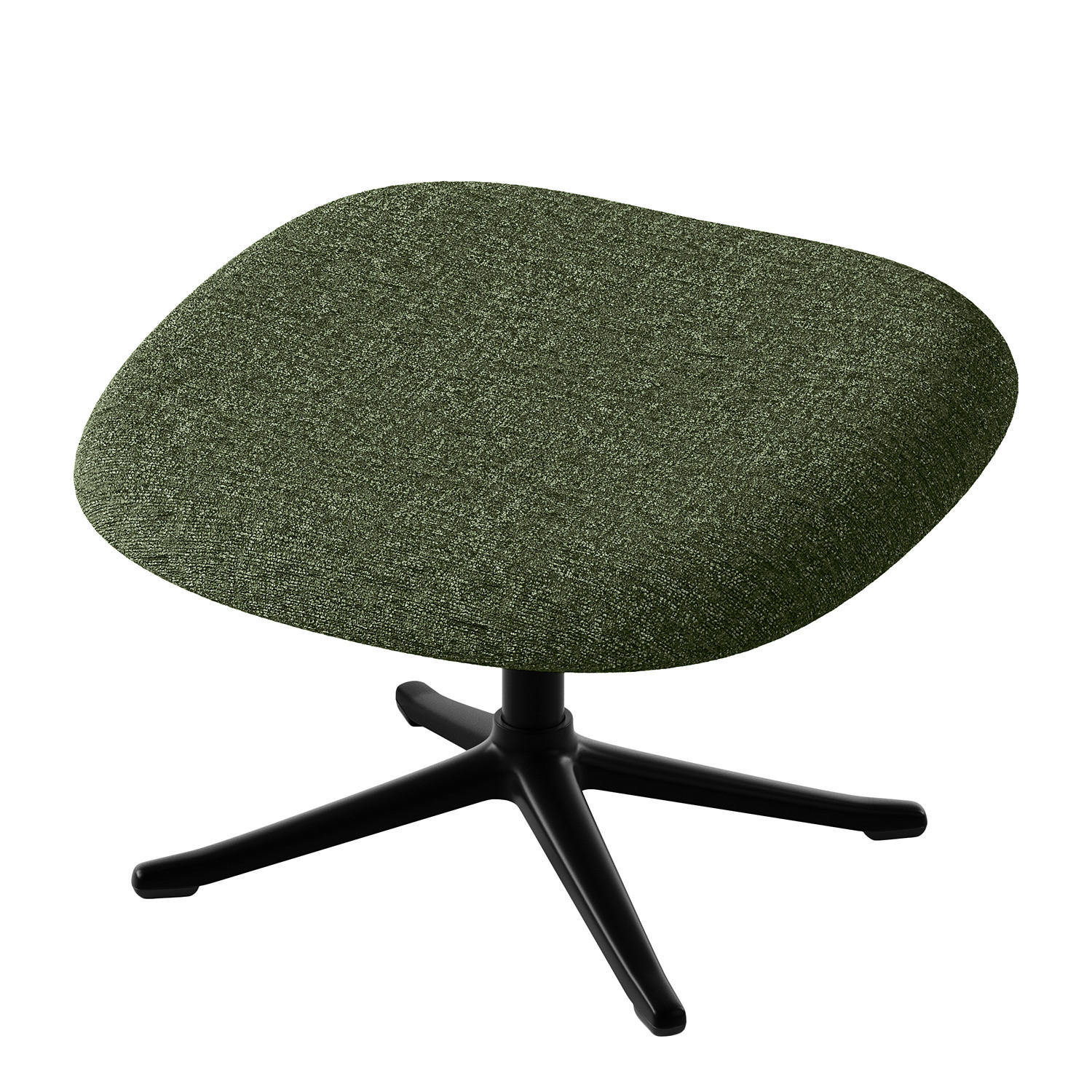 POLSTERHOCKER - Schwarz/Grün, Textil/Metall (53/37/46cm) - home24