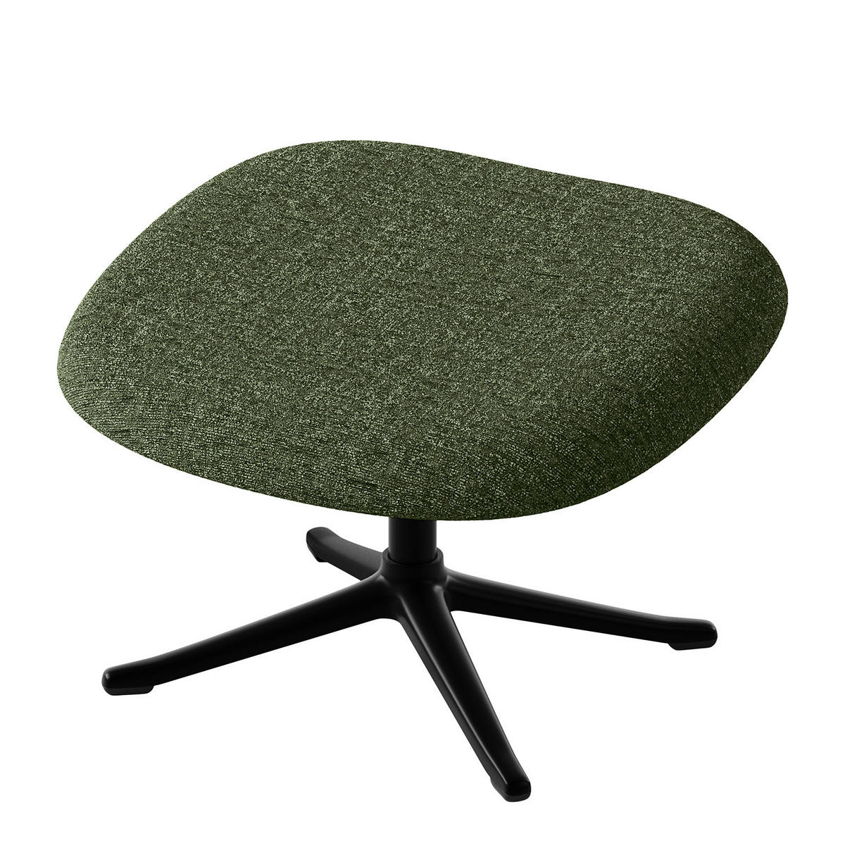 POLSTERHOCKER - Schwarz/Grün, Textil/Metall (53/37/46cm) - home24