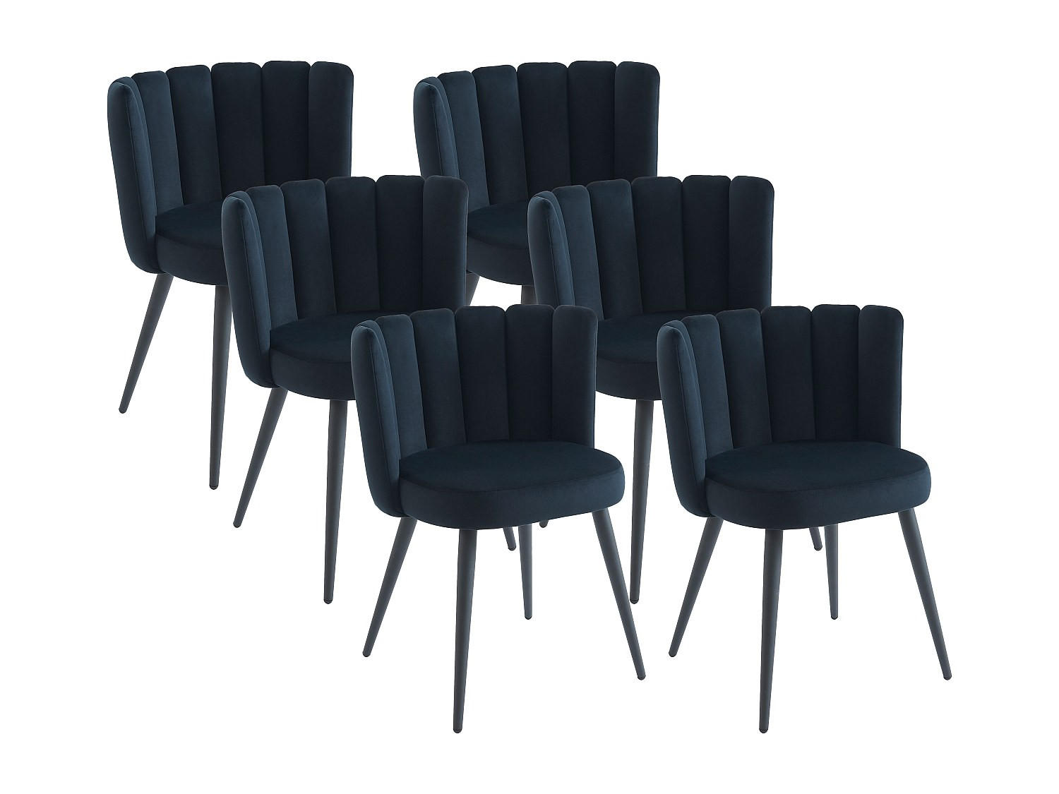 Vente-Unique Stuhl Schwarz 59x78.5x55 cm