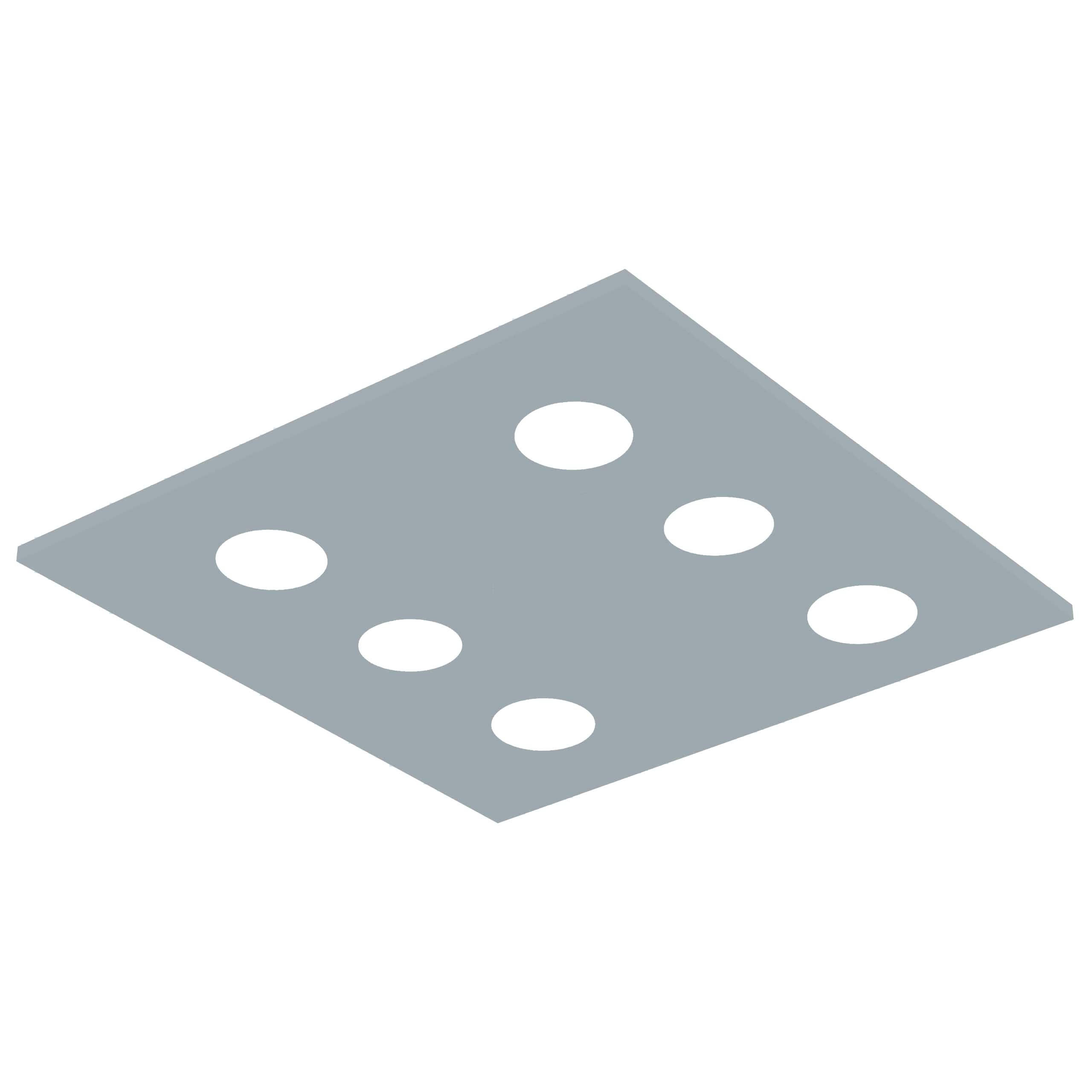 Lumicom Deckenleuchte Grau 50x4x50 cm