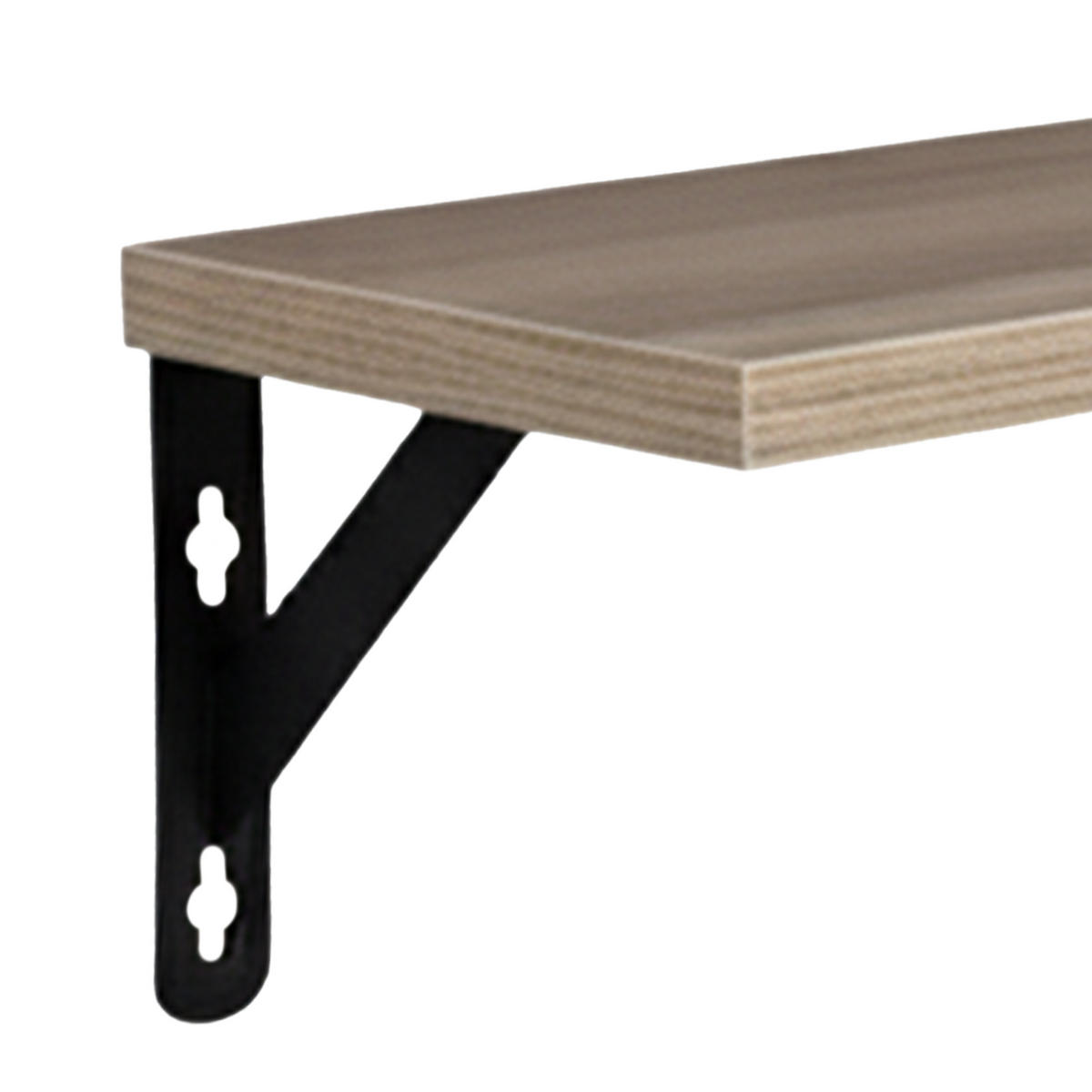 3-TLG.WANDREGAL-SET - Hellbraun, Holzwerkstoff/Metall (40/12/11cm) - Relaxdays