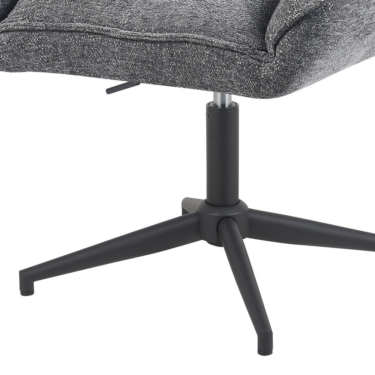 BÜROSTUHL Mika-Yara - Schwarz/Grau, Textil/Metall (60/85/68cm) - DUBI Möbel