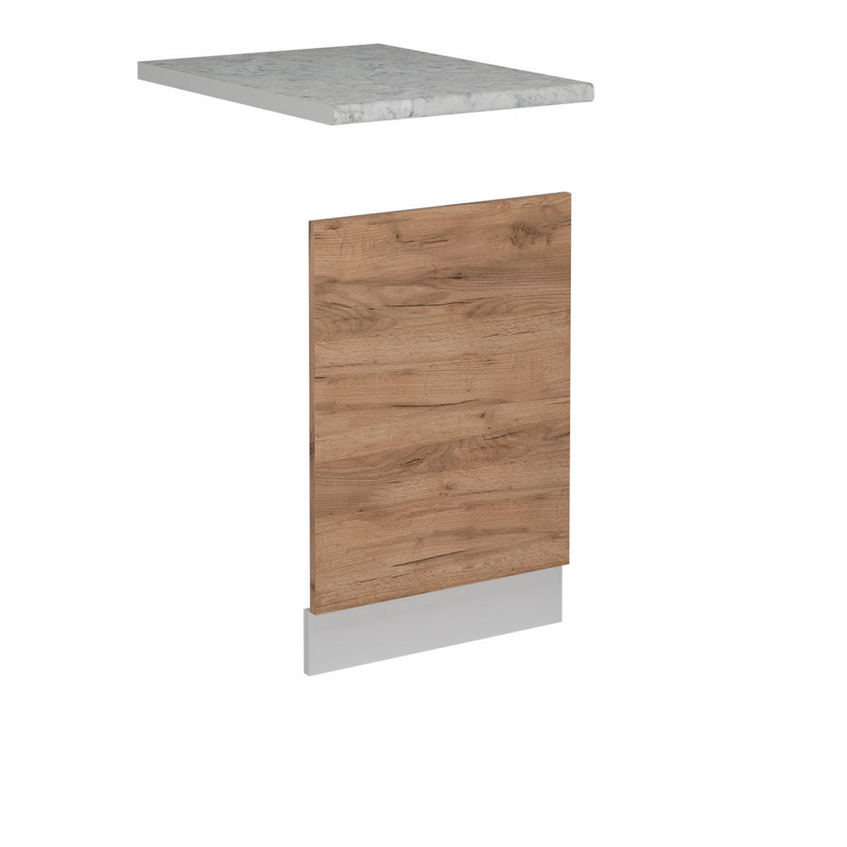 FRONTBLENDE R-Line Goldkraft Eiche 45 cm AP Marmor - Honigeiche/Eiche Wotan, Holzwerkstoff (45/57.2/1.6cm) - Vicco