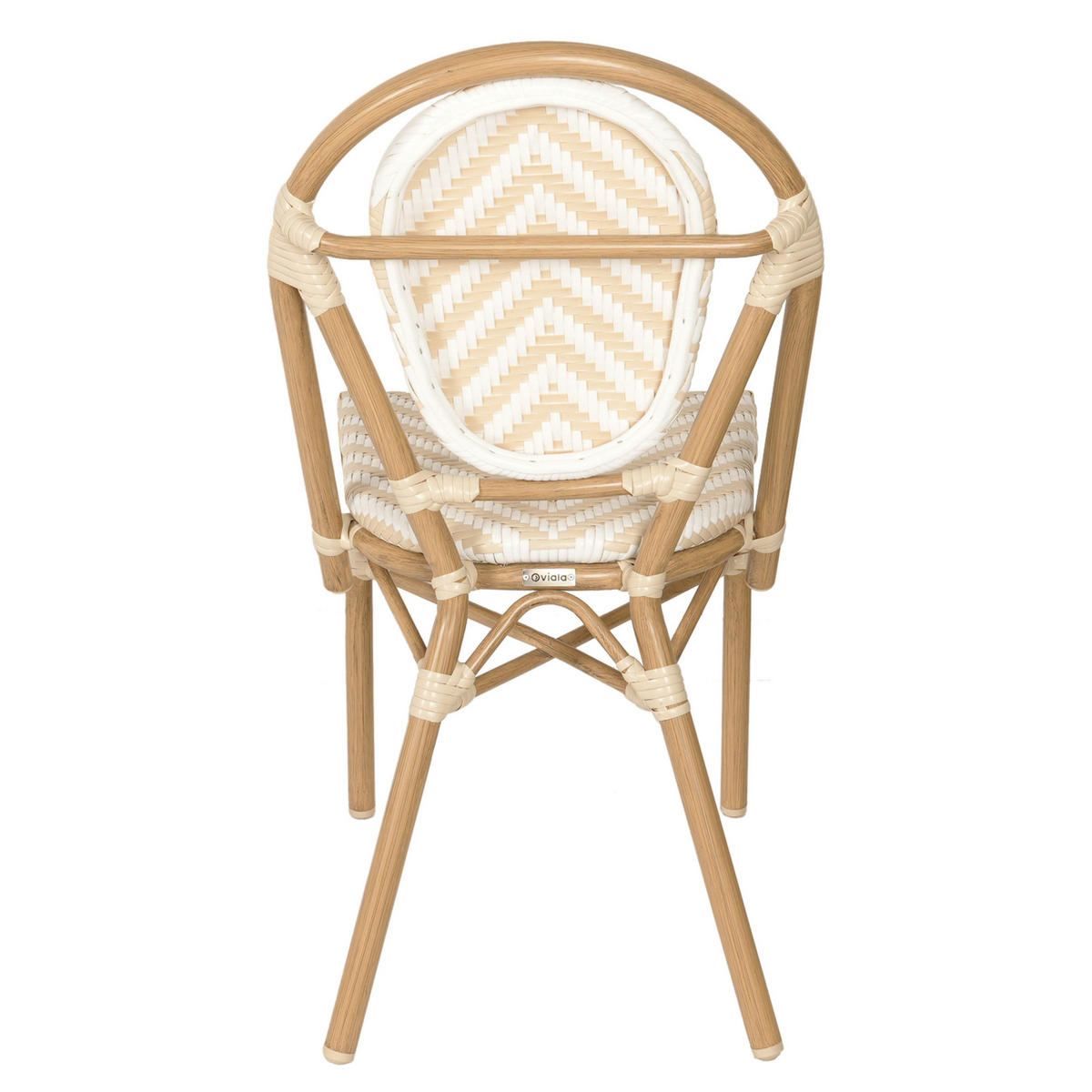 GARTENSTUHL, Beige - Beige, Metall (55/89/46cm) - Oviala