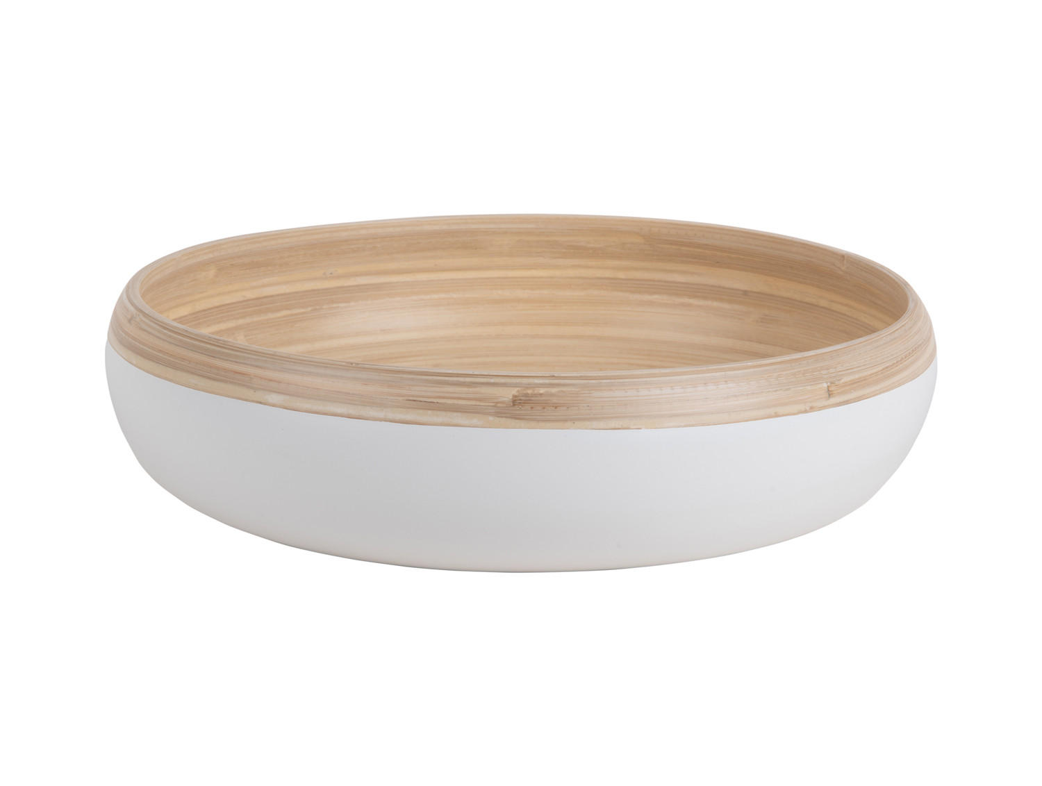 SCHALE Puro Sphere 30/30/8 cm - Weiß, Naturmaterialien (30cm) - Present Time
