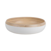 SCHALE Puro Sphere 30/30/8 cm - Weiß, Naturmaterialien (30cm) - Present Time