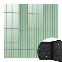 SCHLÜSSELBOX Schwarz 30x30 cm- Türöffnung nach rechts - grüne Streifen - Grün, Metall (30/30/5cm) - TULUP