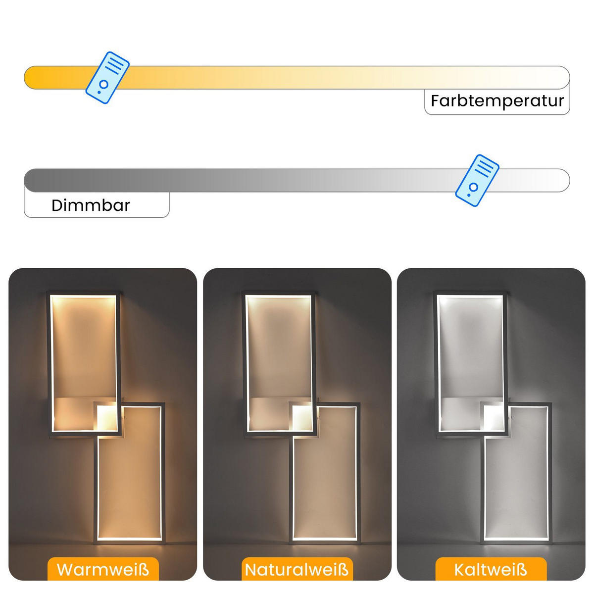 LED-DECKENLEUCHTE Edith 80/39/7.5 cm - Weiß, Kunststoff (80/39/7.5cm) - Nettlife