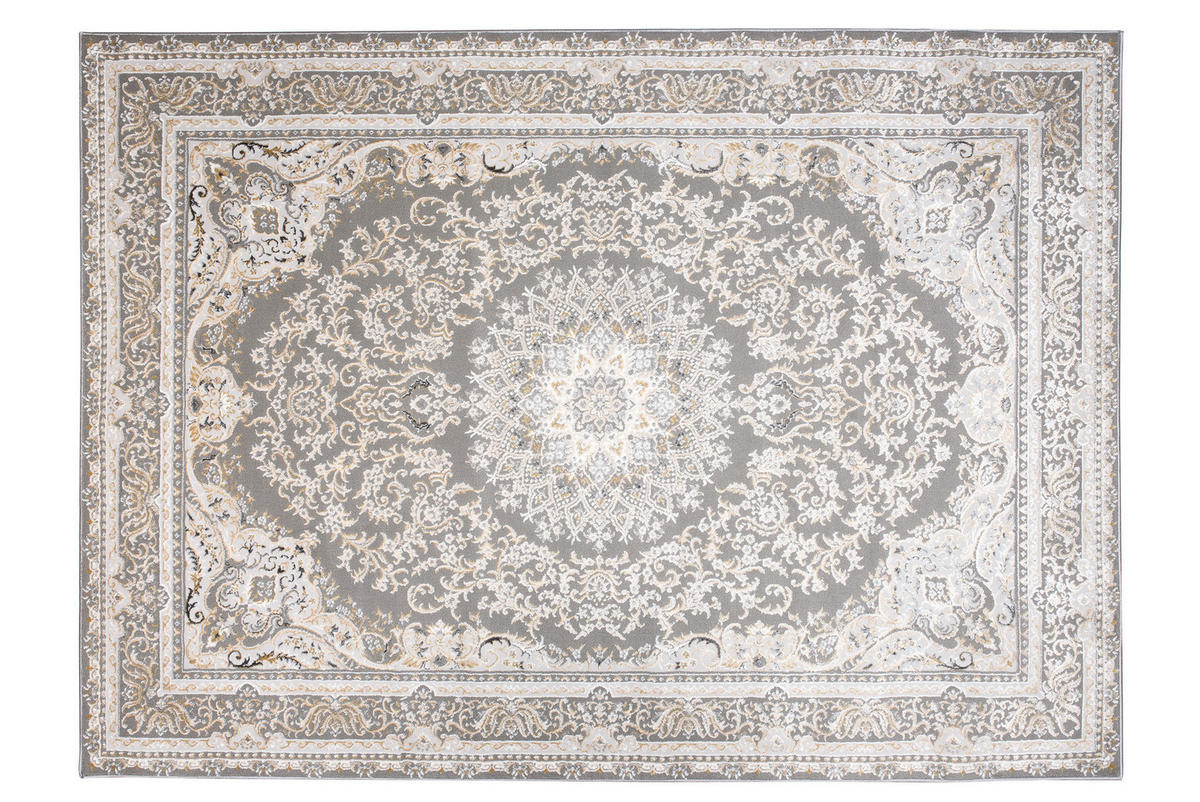 TEPPICH HERA Grau Creme 80/150 cm - Creme/Grau, Textil (80/150cm) - Tapiso