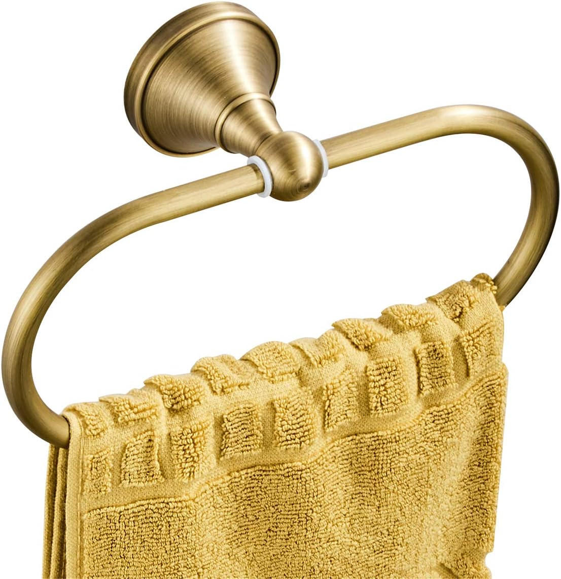 HANDTUCHSTANGE , Ovaler Handtuchring - Gelb, Metall (10/7.2/21cm) - BELZ
