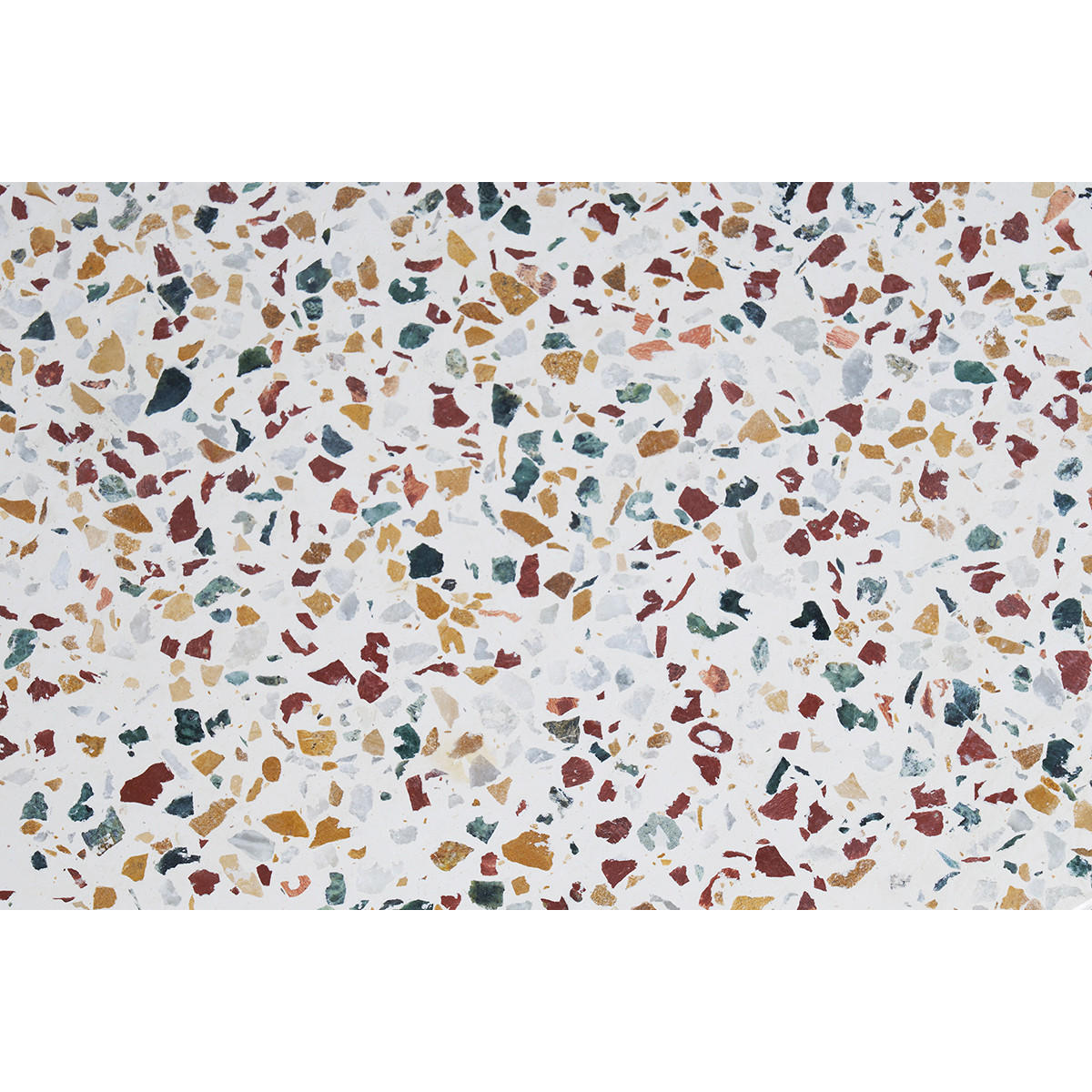 BEISTELLTISCH Rund Terrazzo Goldfarbenes Metall D40 cm MEZZO - Beige, Stein (42.8/42.8/50cm) - Miliboo