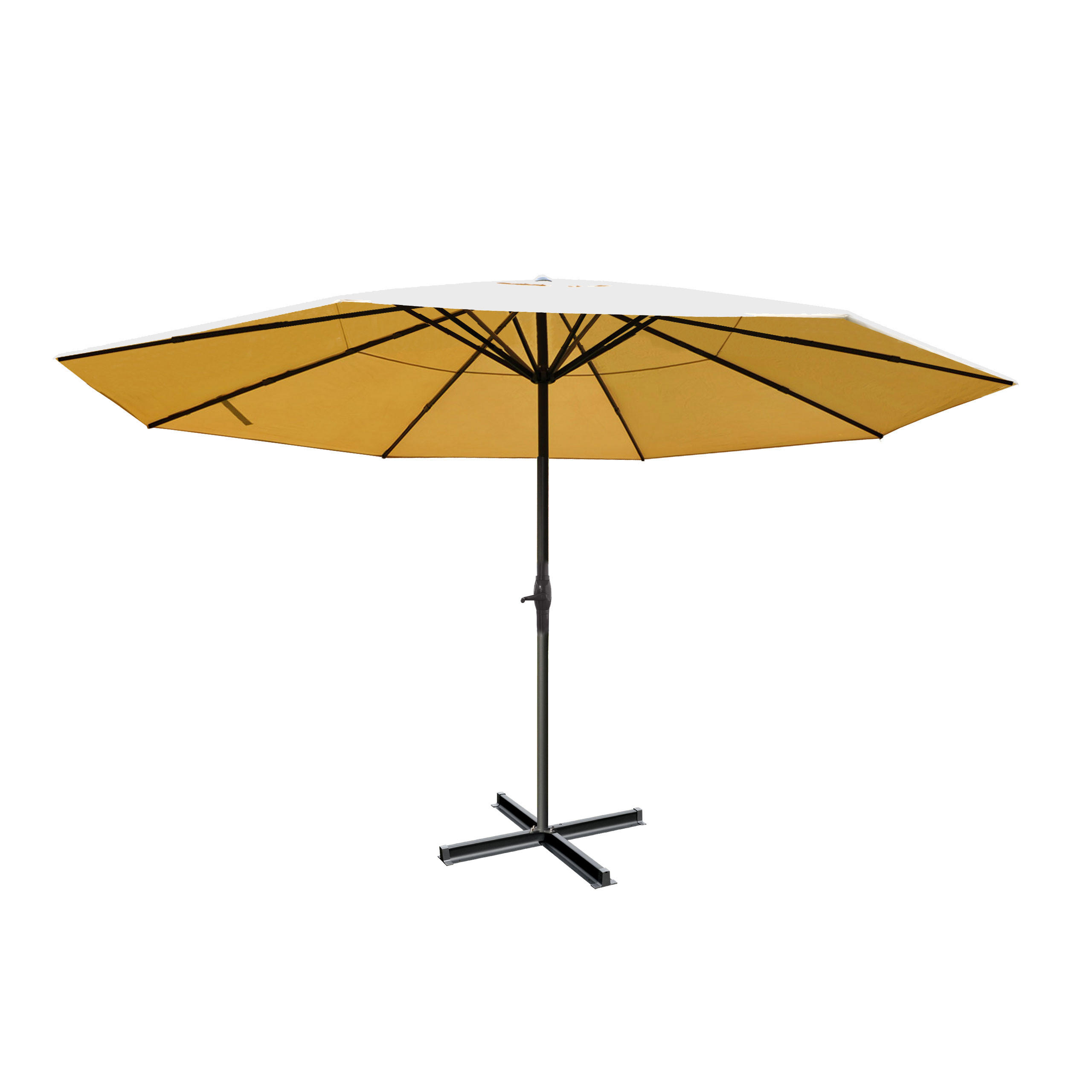 SONNENSCHIRM PRO Cremeweiß - Weiß, Metall (500/500cm) - MCW
