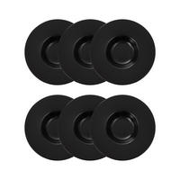 NUDELTELLER Famelio schwarz 28 cm 6er-Set - Schwarz, Keramik (28cm) - Homla